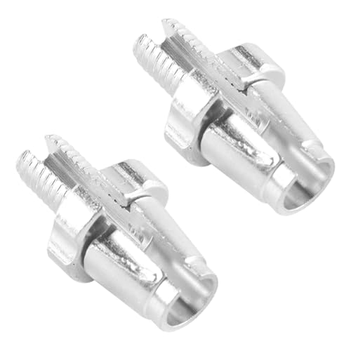 Image of Nicear 2 Pcs M7 Bicycle Brake Lever Adjuster Brake Lever Cylinder Handle Screw Fastener Silver Aluminum Alloy for Road and Mountain Bikes 7mm M7 Aluminum Head