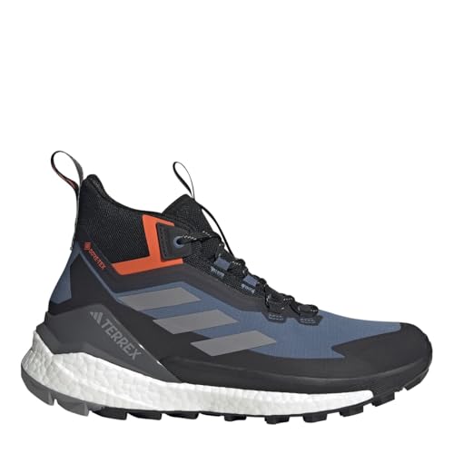 adidas Zapatillas de Senderismo para Hombre Terrex Free Hiker 2 GTX, Wonder Steel/Grey/Impact Orange, 41 1/3 EU