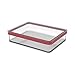 Produktbild Rotho Loft rechteckige Vorratsdose 1l mit Deckel und Dichtung, Kunststoff (SAN) BPA-frei, transparent/rot, 1l (20.0 x 15.0 x 4.8 cm)