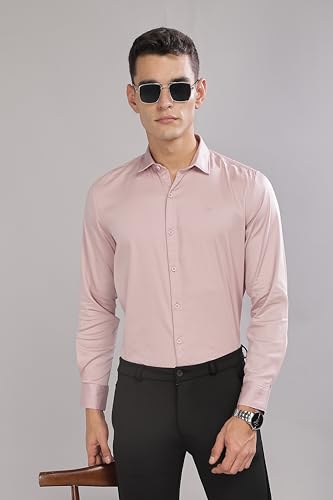 Image of Men's Cotton Lycra Slim Fit Shirt with Full Sleeves