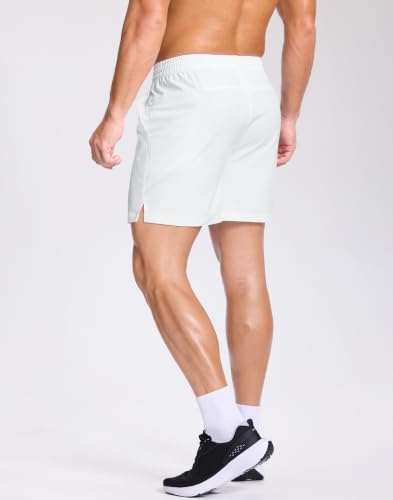 Image of GGJ Men's Lightweight Athletic Shorts with 2 Zipper Pockets 7 inch /9 inch /5 inch Gym Workout Running Quick Dry Tennis Shorts for Men