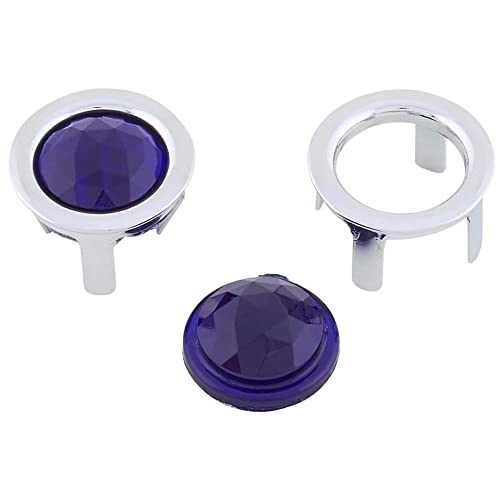 Speedway Motors Blue Dots Tail Light Glass Lenses, Customizable Hot-Rod Style, Chrome-Plated Bezel Fitting, 15/16-Inch Drilled Installation Hole, Sold in Pairs