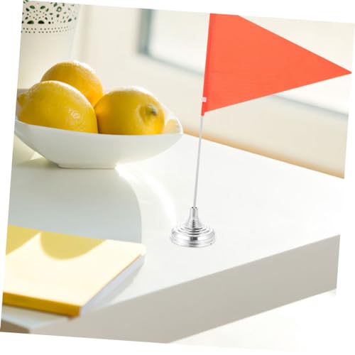 Parliky Pack of 10 Mini Flag Holders Round Chrome-plated Base Table Flag Holder for Office Party Decoration Versatile Use - Image 3