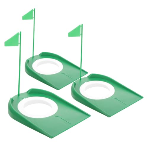 BESPORTBLE Home Golf Practice Set 3pcs Putter Training Cup Hole Cup and Flag Regulation Size Versatile for Anywhere
