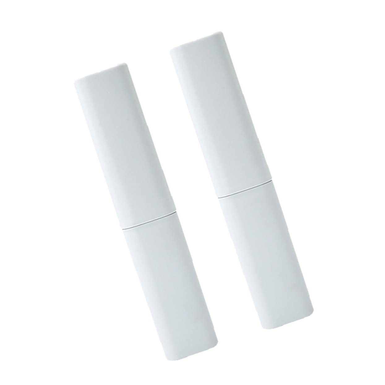 HOODANCOS 2pcs Portable Toothbrush Storage Case Compact Toothbrush Holder for Travel Light Grey Durable Design for and Protection Business Trips