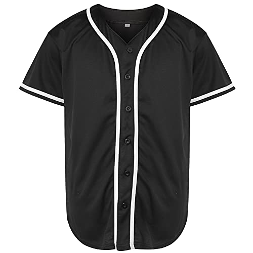 Phoneutrix Plain Hip Hop Baseball Jersey Shirts for Men and Women