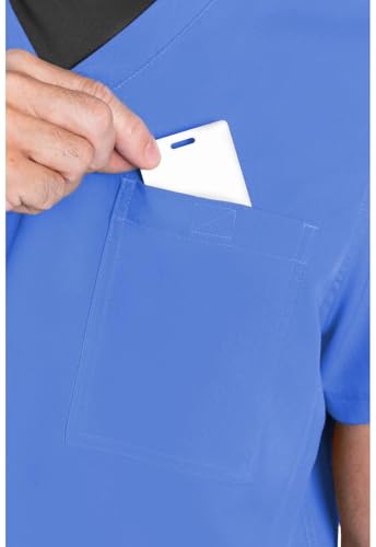 Image of Med Couture Rothwear Touch Scrub Top for Men V-Neck 1 Pocket