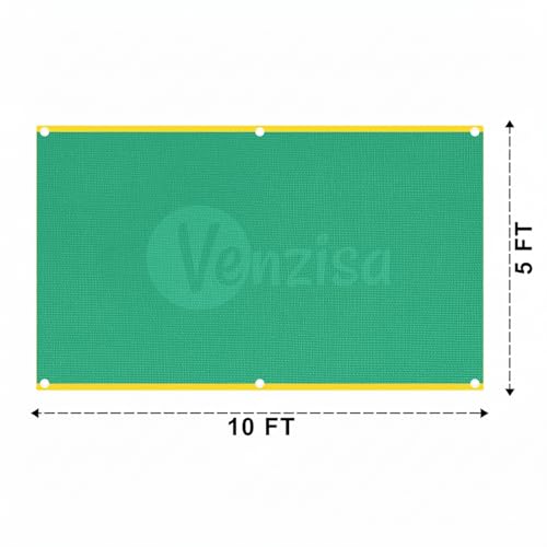 Image of Multipurpose Green Shade Net for Balcony | UV-Stabilized Agro & Garden Net | Blocks 75% Sunlight (5 ft X 10 ft)