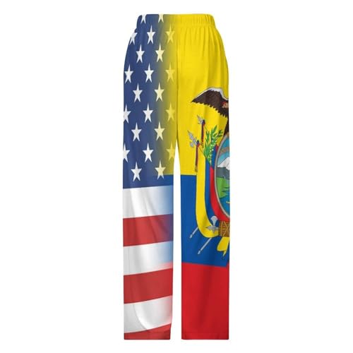 American And Ecuador FlagChildren's Casual Pajamas120CM4