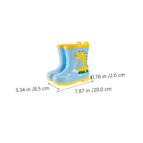 1 Pair Children Rain Boots Waterproof Cartoon Dinosaur Rainshoes PVC Non Slip Rain Footwears Outdoor Boot for Kids Toddlers3