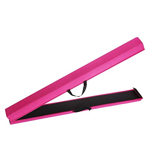 Alondy Gymnastique Poutre d'équilibre Pliante Poutre d'équilibre Balance Équipement de Fitness pour Enfants Formation Exercice de Gymnastique (270 cm, Rose)