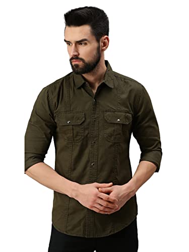 Image of Peppyzone Men's Regular Fit Cargo Shirt