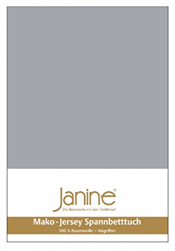 Janine Spannbettlaken Mako Feinjersey Classic Jersey 5007, Größe:180 x 200-200 x 200 cm, Farbe:Platin 28