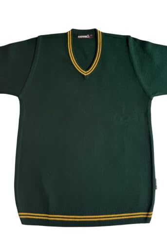 Image of Boy's School Uniform Lining Full Sleeves Sweater - Daffodil