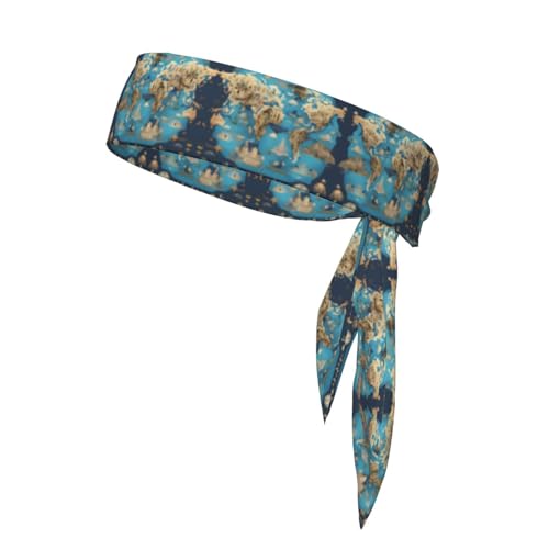World Geography Map - Foulard morbido e traspirante, leggero, double face, sportivo