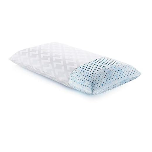MALOUF Z Gel Infused Talalay Latex Pillow with Support Zones for Head and Neck - King Size, Low Loft Plush,