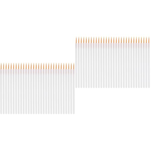 Gogogmee 2sets Fine Eyeliner Brush Set Disposable Eyeliner Applicator Tools for Face Makeup 100pcs*2