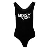 missy t shirt Stil: Damenbody MISSY ROCKZ Angesagter Body Black Damenbody schwarz Underwear Streetstyle Streetfashion, Farbe:schwarz, Größe:M