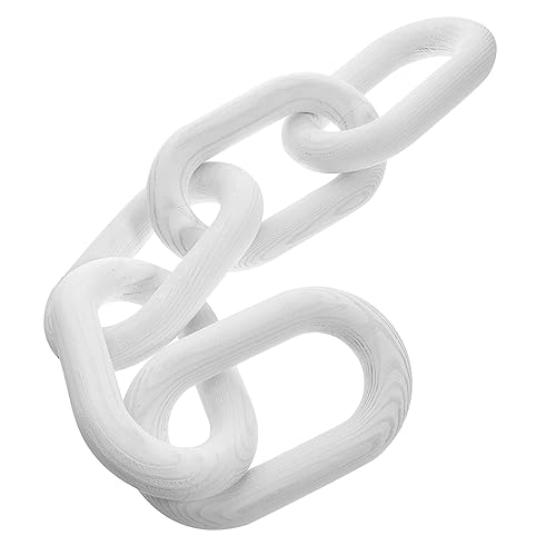 GLEAVI Wooden Chain Knot Ornament Rustic Home Office Desktop Decoration Chic Wood Knot Craft for Living Room Bedroom Nursery and Cafe Decor