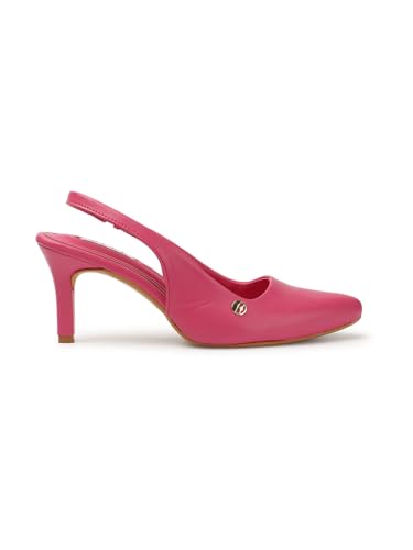 Image of ELLE Women Stylish and elegant Slingback Kitten Heel Mule Sandal