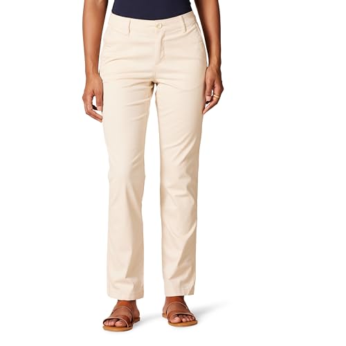 Amazon Essentials Women's Slim Fit, Straight leg Stretch Twill Chino Pant, Light Tan, 0