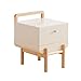 UNNS Stolik nocny nordycki stolik nocny z uchwytem pojedyncza szuflada stolik nocny kreatywny sypialnia przechowywanie stolik nocny szafka biała szafka wąski stolik pomocniczy (kolor: A)