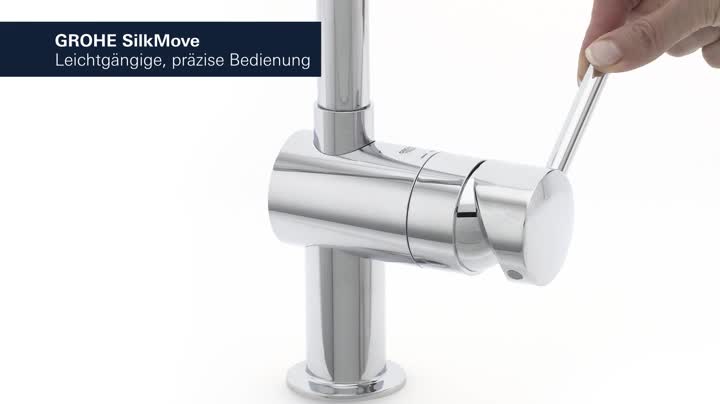 GROHE Minta - Einhand Spültischarmatur (C-Auslauf, Schwenkbereich 