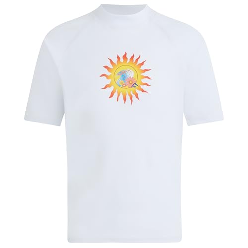 Image of Kanu Surf Girls' Karlie Rash Guard UPF 50+ Sun Protection Short Sleeve Swim Shirt