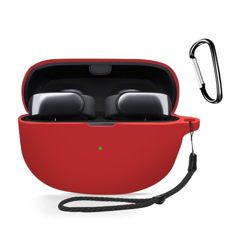 Bose Ultra Open Earbuds 用 ケース 全面保護カバー シリコンケース カラビナ付き+ストラップ付き【HUKWIMO】 カラビナ付き 耐衝撃 防水 防塵 装着充電可能 全面保護 キズ防止 Bose Ultra Open Earbuds