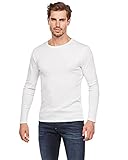 Gerippter Jersey G-STAR RAW Herren Basic Round Neck Long Sleeve T-Shirt, Weiß (white D07204-124-110), L