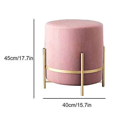 Taburete de tocador con patas de metal dorado que soluciona la falta de asiento 4