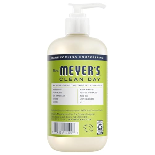 Image of Mrs. MEYER'S CLEAN DAY Liquid Hand Soap Bottle, 12.5 Fl Oz Lilac, Rose, Mint, Lemon, Lavender, Basil (Pack of 6) (Variety Pack)