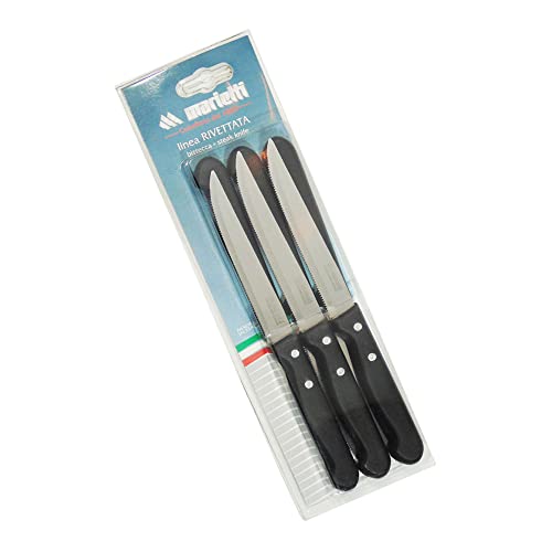 Marietti 6 Coltelli da bistecca Bivalva 11,5 cm nero - 2