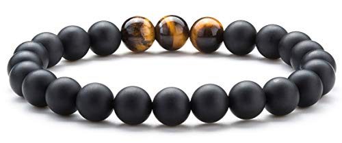 8Mm Lava Rock 7 Chakra Aromatherapy Essential Oil Diffuser Bracelet Elastic Natural Stone Yoga Beads Bracelet #TOP2