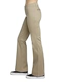 Dickies Girl Junior's Worker Bootcut Pant with 2 Back Pockets,Khaki,1