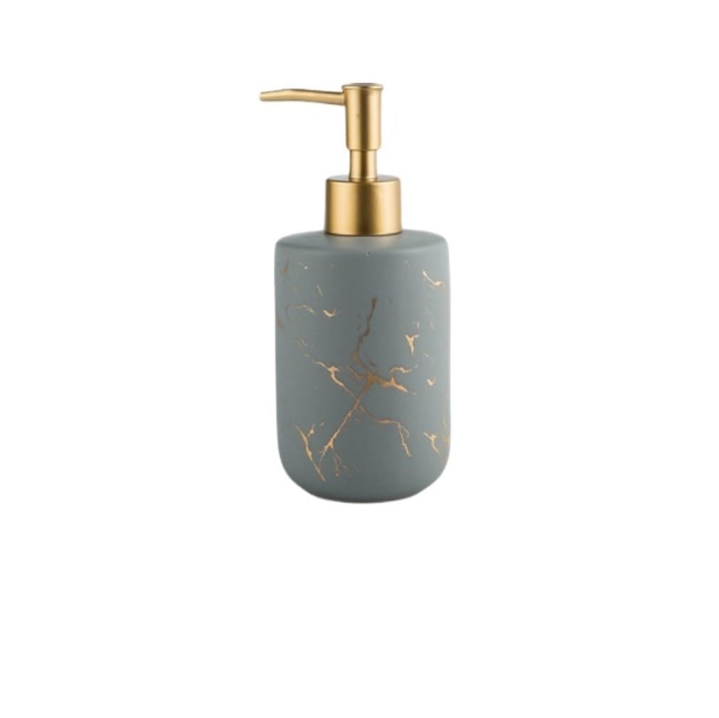 Dispensador Jabon Baño Ducha Dispensador De Jabón Y Loción Cerámica con Bomba, Botella Líquido Decorativa Vacía Rellenable Dosificador Champu(G)