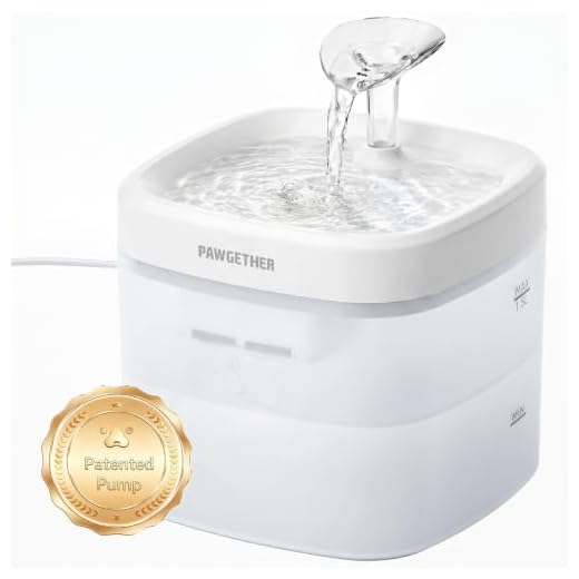 PAWGETHER® Cat Water Fountain with Magnetic Pump 51oz/1.5L Dog Water Fountain, Ultra Quiet Automatic Pet Water Fountain Portable Indoor Outdoor Travel Small Dog Water Dispenser Without Adapter White