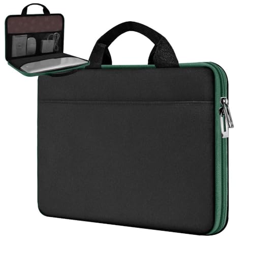 Image of Hseok Laptop Sleeve 13-14 Inch Case Briefcase Compatible with MacBook Neo Pro 14 M5 /M4 /M3 /M2 /M1, All Models 13.3 Mac Air /Pro, XPS 13 14, Most Popular 13 inch-14 inch Notebooks,BK01GR01