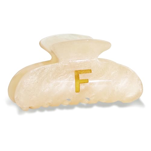 Image of Acrylic Letter Hair Clips for Women Girl - Monogram Hair Claw Alphabet Large Hair Clip, Fashion Glitter Claw Clips Elegant And Durable Hair Accessory Teen Girl Gifts, Letter F