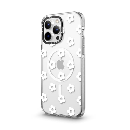 Coque iPhone 14 Pro Max antichoc transparente MagSafe motif fleurs blanches - 4