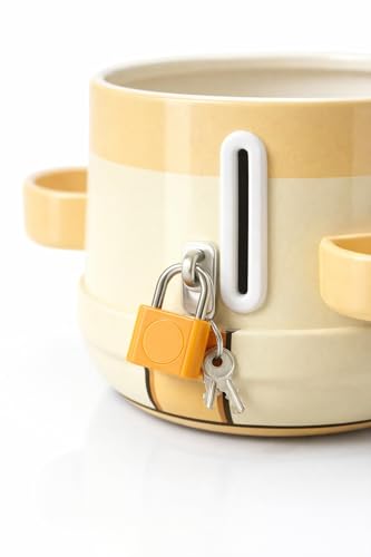 Image of Sajani Cute Cartoon Creative Portable Piggy Bank, Money Saving Box with Combination Lock, Mini Coin Bank Gifts for Boys and Girls, Best Return Gifts for Kids (Pack of 1) (Bear - Yellow)
