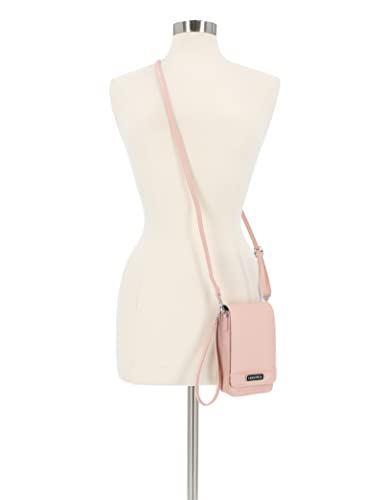 Nautica Catalina Vegan Leather Rfid Womens Crossbody Cell Phone Purse Holder Wallet (Blush) #TOP3