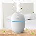 TENQIU 200ml Mini Essential Oil Diffusers - Portable Aromatherapy Machine whit Atmosphere Lamp, Humidifiers for Bedroom Home Car Office（White）