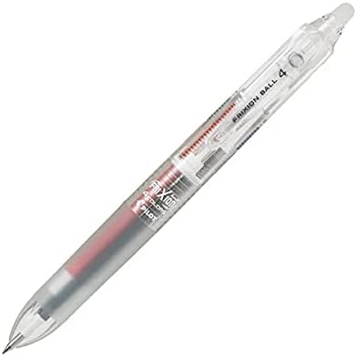 FriXion Ball 4, Erasable Ballpoint Pen, 4 Color Gel Ink Multi-Pen, 0.38mm, Clear body (LKFB-80UF-NC)