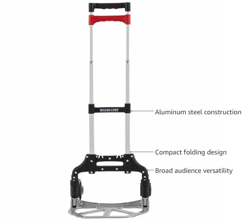 Portable Aluminum Hand Cart with 150 Lbs Capacity