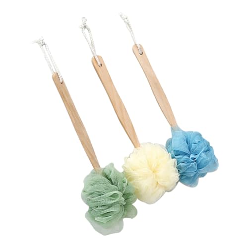 FOYTOKI 3Piezas Bolas Cepillo Exfoliante Corporal Limpiador de Espalda Ducha de Usar y Almacenar Colores Aleatorios