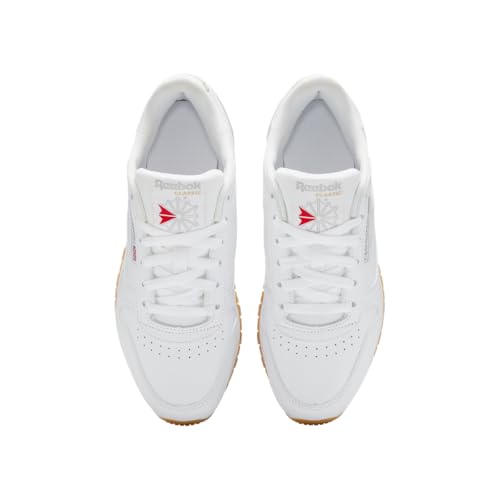 Reebok Women's Classic Leather Sneaker, Ftwwht/Pugry3/Rbkg03, Size 5