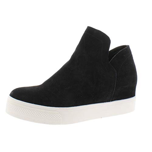 Steve Madden Women's Wrangle Sneaker, black suede, 8