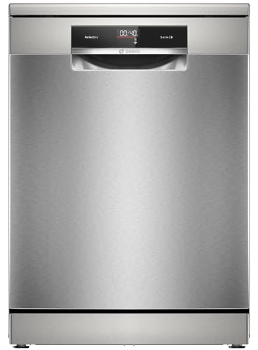 Bosch - Lavavajillas libre instalación, 60 cm. de ancho, Serie 8, Home Connect, PerfectDry, AquaStop, Acero, SMS8TCI04E