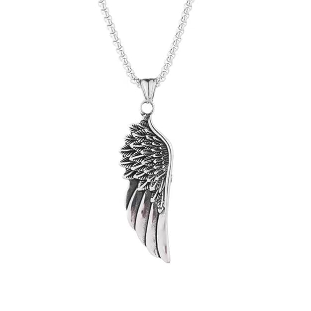 Anti Tarnish Stainless Steel Baaz Hellfire Wing Locket Neck Chain for Men | Stylish Pendant Necklace | Jewellery Accessories for Boys | Minimal Jewelry | Gifts for Boyfriend & Husband | Marriage, Birthday | Gift for Valentine Day Baaz Leaf-image-13
